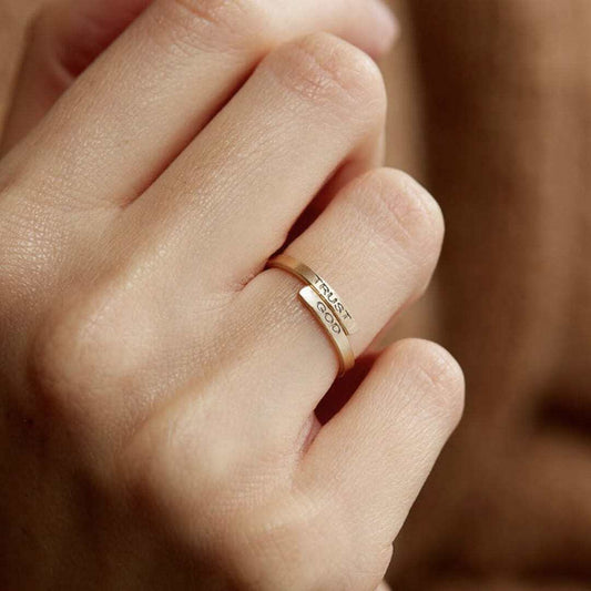 Trust God Adjustable Ring
