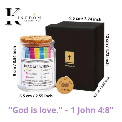 90 Days Bible Verses Glass Jar